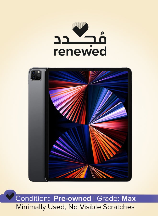 Apple Renewed - iPad Pro 2021 (5th Generation) 12.9-Inch, M1 Chip, 256GB, Wi-Fi, 5G, Space Gray with Facetime - International Specs - Image 1