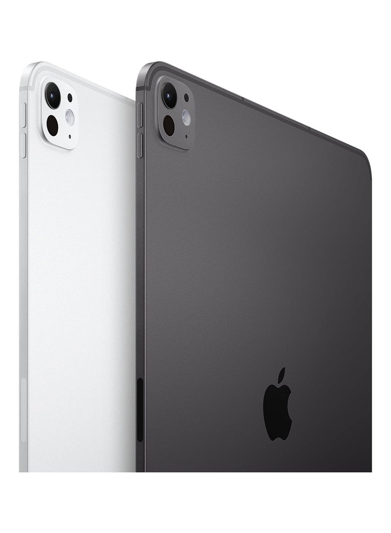 ابل  Renewed - iPad Pro - 2024 ( 5th Generation) M4 11-Inch, 256GB, WiFi, Silver With Standard Glass - International Version - Image 2