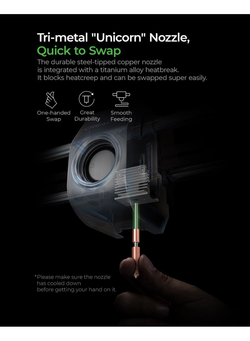 كريليتي 3D طابعة، طابعات ثلاثية الأبعاد احترافية بسرعة قصوى 600 مم/ث، كاميرا ذكية، مستوى تلقائي وناقل مباشر خالي من الانسداد، حجم الطباعة 22×22×25 سم، تدعم خيوط الألياف الكربونية للطباعة عالية الحرارة، K1C 2025 - Image 3