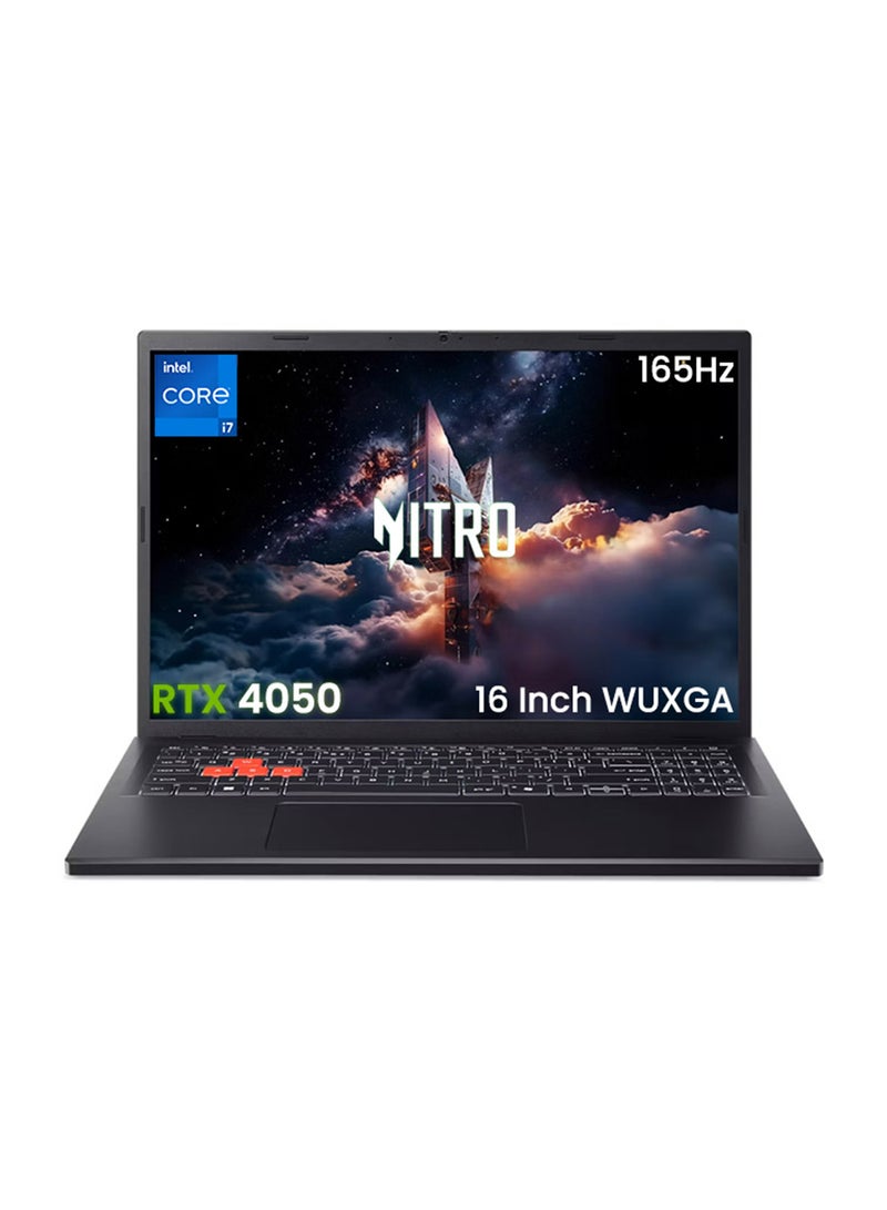 أيسر لابتوب ألعاب Nitro Lite بشاشة 16 بوصة عالية الدقة بالكامل (1920×1080)، معالج Intel Core i7-13620H، ذاكرة وصول عشوائي 16 جيجابايت DDR5، قرص صلب SSD بسعة 512 جيجابايت، بطاقة رسومات NVIDIA GeForce RTX 4050 بسعة 6 جيجابايت، نظام تشغيل DOS (بدون ويندوز)، يدعم اللغتين الإنجليزية والعربية، اللون أسود الإنجليزية/العربية - Image 1