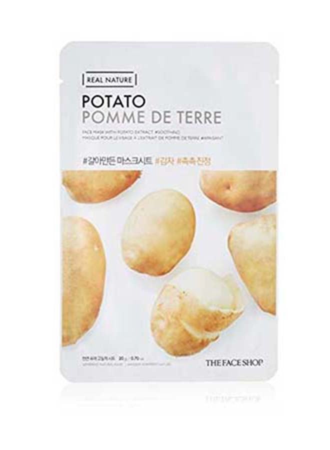 Real Nature Mask Sheet Snow Potato.2017 Colorless