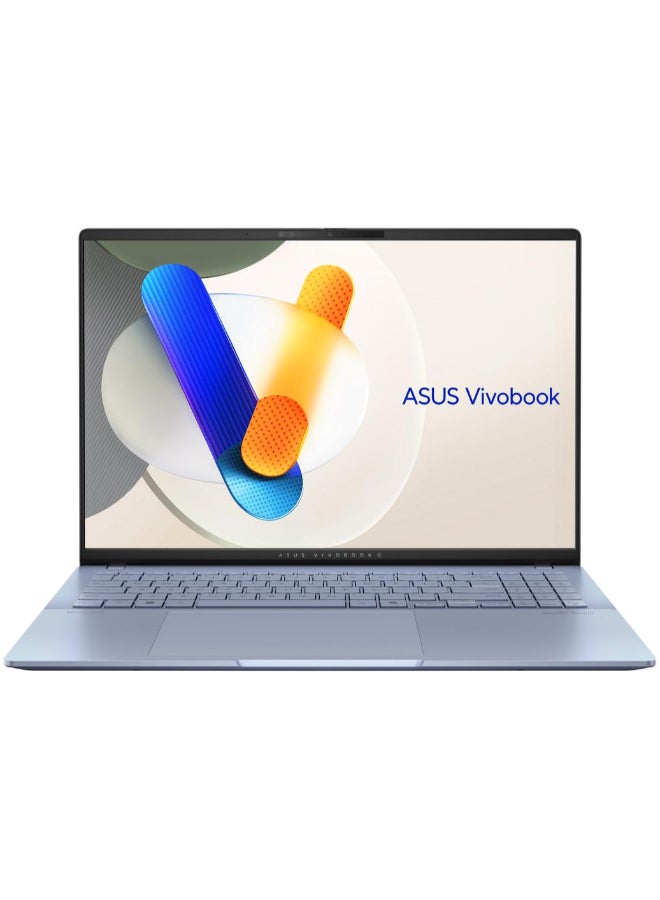 ASUS VivoBook S16 OLED Laptop, Intel Ultra 9 285H, 32GB LPDDR5x RAM, 1TB SSD Storage, 16 Inch OLED Display, Intel Arc, Windows 11 Home, English/Arabic Mist Blue - Image 1