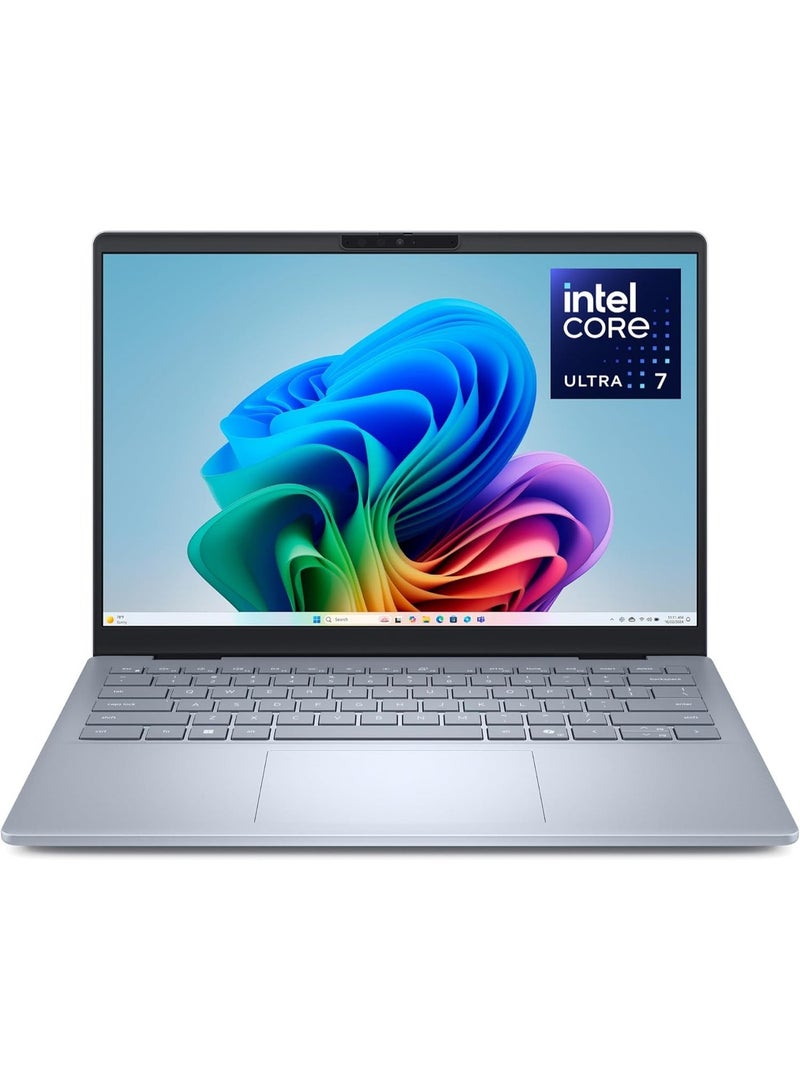ديل 14 Plus 2-in-1 AI Ready Laptop, 14" 2K Touchscreen, Core Ultra 7 256V(>i9-12900K), Copilot+ PC, Backlit Keyboard, WiFi 7, Thunderbolt 4, Windows 11 Home,Ice Blue(16GB DDR5 RAM | 512GB SSD) English Ice Blue - Image 3