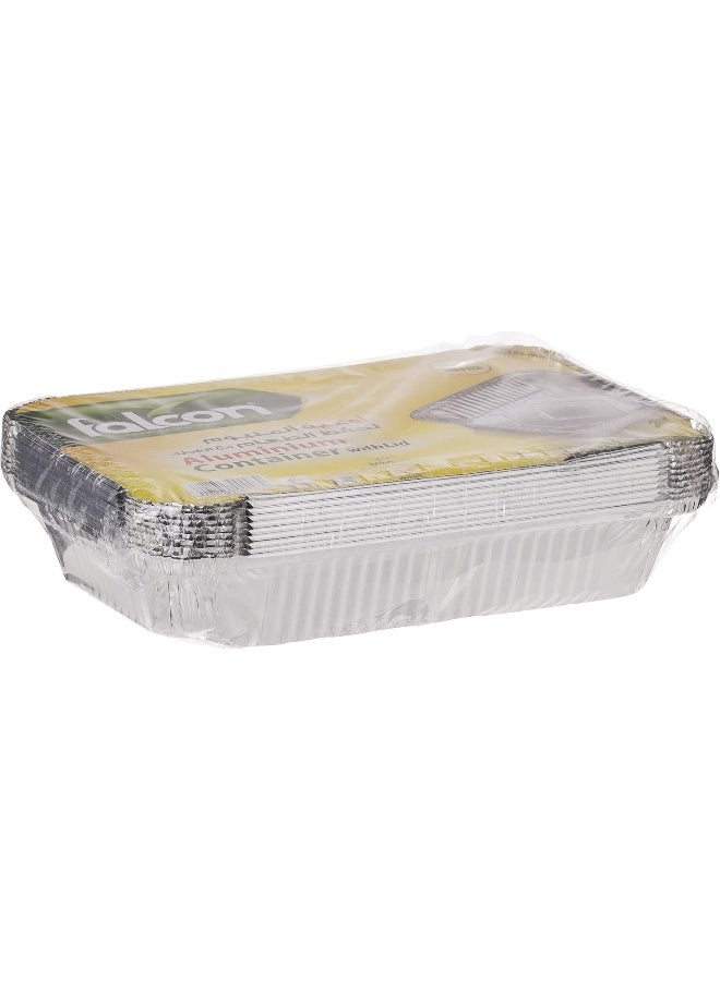 Falconpack Falcon Disposable Aluminum Container (10 Pieces) Silver - Image 1