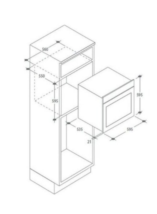 كاندي Candy 60 cm Built‑In 55 L Gas Oven, Stainless Steel, Multifunction + Rotisserie — FLG 203/1 X FLG 203/1x Saso silver - Image 3