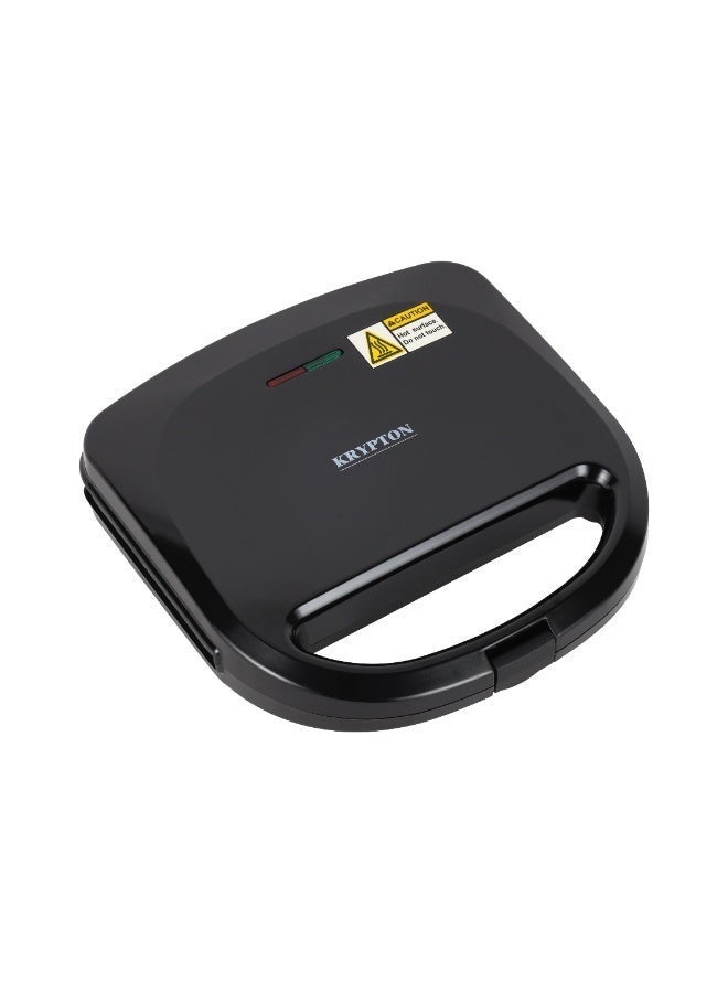 KRYPTON Grill Maker | Non-Stick Plates, Power & Ready Indicator | Sandwich & Panini Grill | Black | 2-Year Warranty 750 W KNGM6607 Black - Image 1
