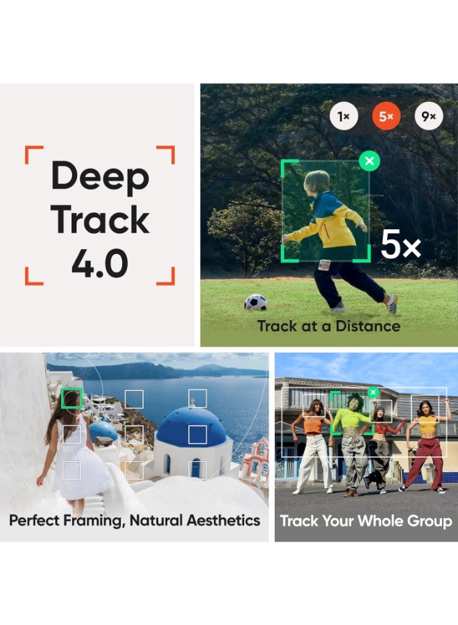 Insta360 Flow 2 Pro AI Tracker Bundle | Industry-First AI Phone Gimbal with Apple DockKit, Pioneering 360º Pan Tracking, Free Tilt, Built-in Tripod/Selfie Stick, Portable Vlog/Travel Stabilizer - Grey - Image 4