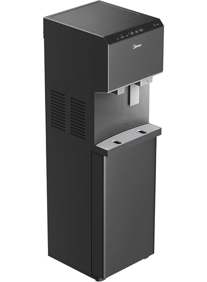 Midea Ice Making Water Dispenser, Hot, Cold & Ice Cold Water, Auto Ice Maker 8 pcs/8 mins, LED Touch Control Panel, 1.7L Cold Tank, 220-240V | Ideal for Home & Office Use - YL-SPO1 YL-SPO1 Black & White - Image 3