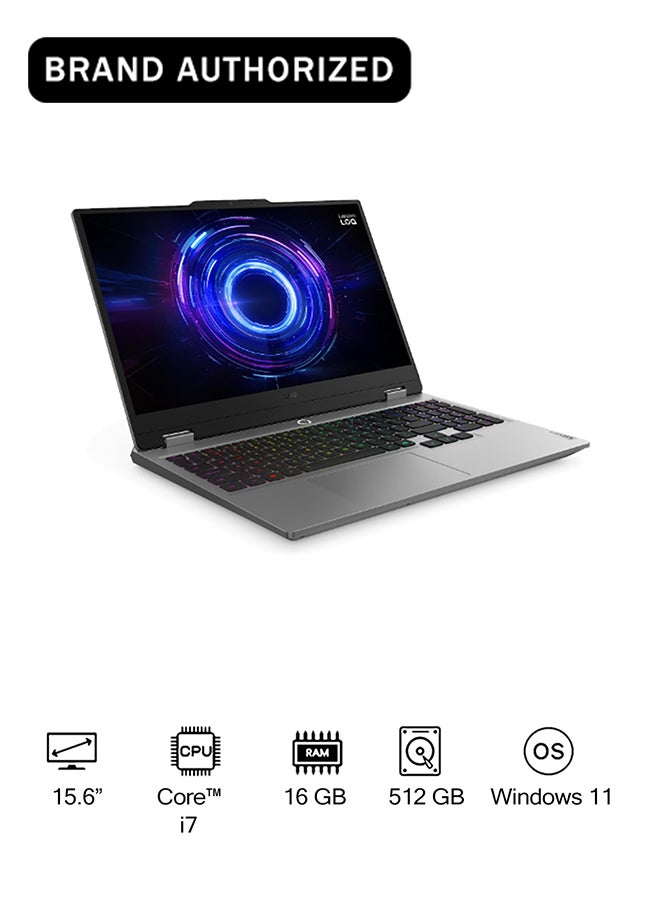 Lenovo LOQ 15IRX10 , Intel Core i7-13700HX, NVIDIA RTX5060 8GB GDDR7, 16GB RAM, 512GB SSD, 15.6" FHD 144Hz Display, Windows 11 Home [83JE0105AX] Luna Grey - Image 1