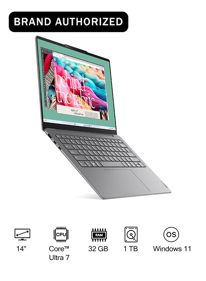 لينوفو يوغا سليم 7 14IMH9 ، إنتل كور ألترا 7 155H ، 32 جيجابايت رام ، 1 تيرابايت SSD ، رسومات إنتل آرك المدمجة ، شاشة 14" WUXGA OLED 60Hz ، ويندوز 11 [83CV00FCAX] + 2 سنوات رعاية مميزة - Image 1