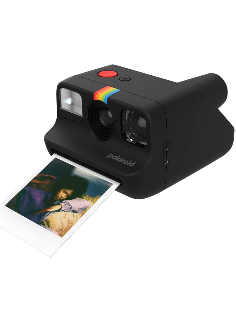 بولارويد كاميرا فورية جيل 2 - أصغر كاميرا جيب تناظرية في العالم مع مرآة سيلفي، مؤقت ذاتي، تعريض مزدوج، قابلة للشحن عبر USB-C ومتوافقة مع فيلم Go - أسود - Image 2