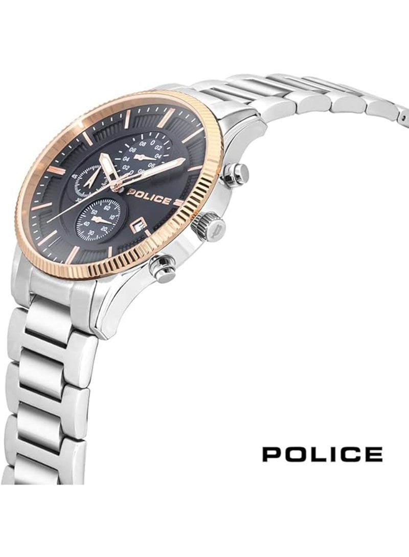 POLICE Men's Valiance Brown Dial Leather Strap Analog Watch for Men, 45mm - Image 2