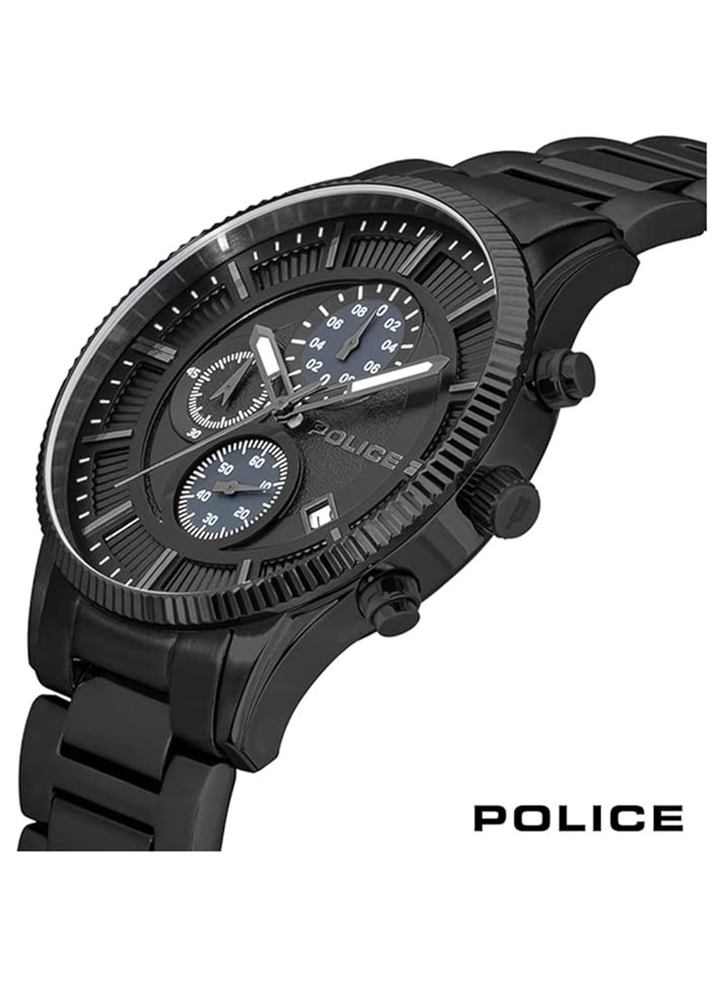 POLICE Men's Valiance Brown Dial Leather Strap Analog Watch for Men, 45mm - Image 3