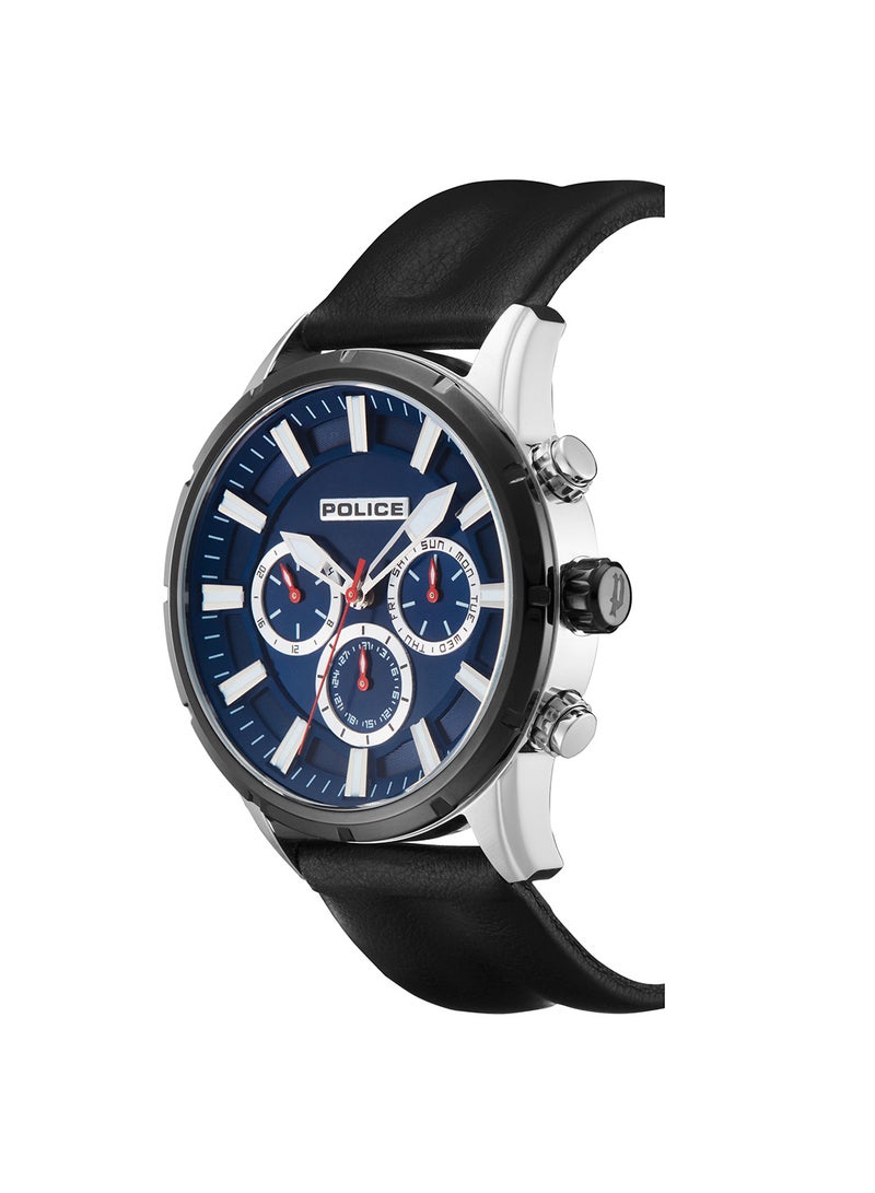 POLICE Men's Vault Black Dial Stainless Steel Bracelet Chronograph Watch for Men, 44mm - Image 2