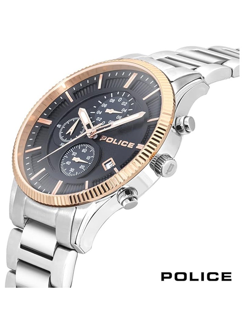 POLICE Men's Upside Black Dial Silicone Strap Multifunction Watch for Men, 50mm - Image 2