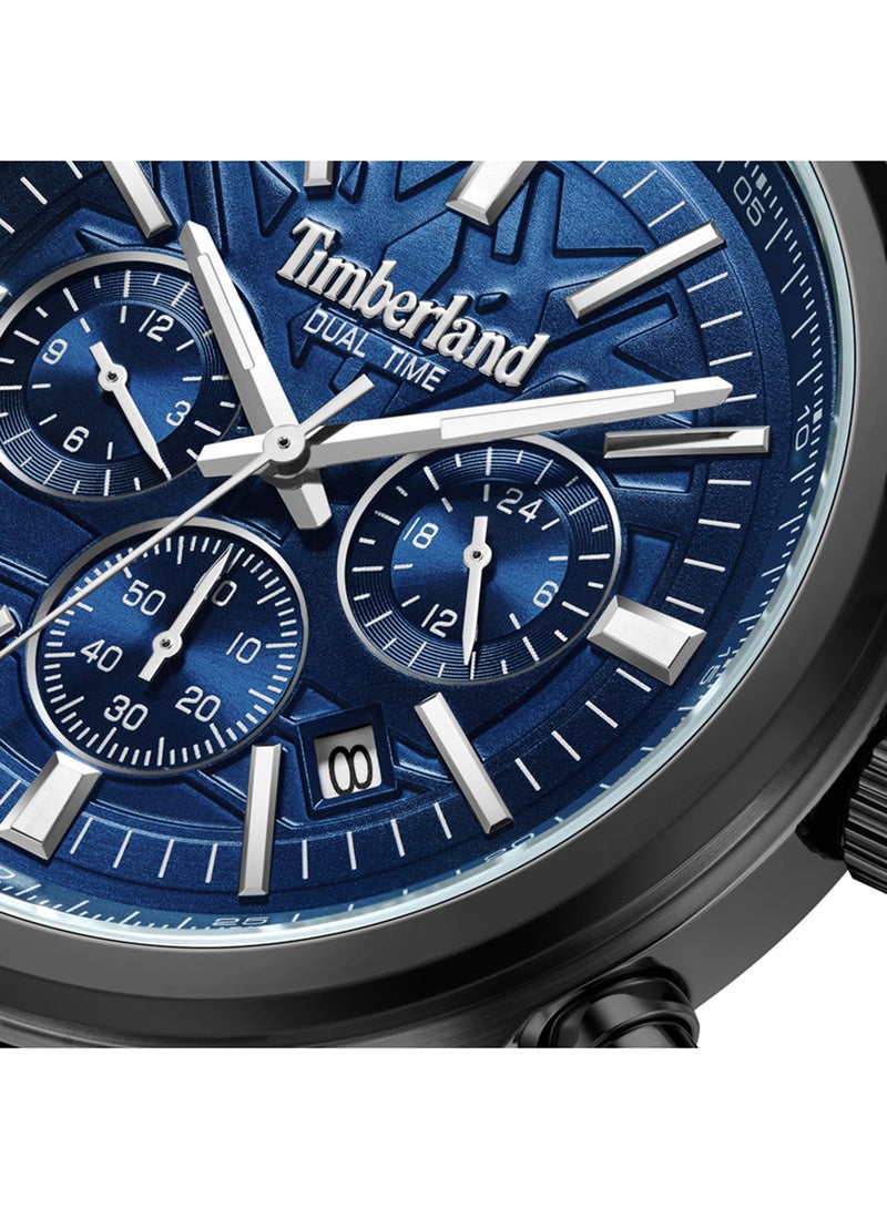 ساعة موهيجان بقرص رمادي معدني وحزام جلد للرجال، 46 مم - view 4