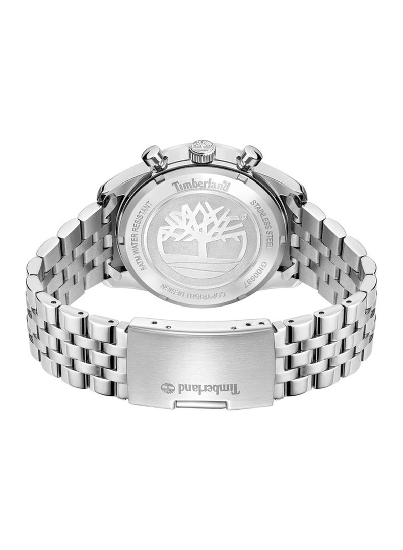 Timberland Men's Raynham Gunmetal Dial Leather Strap Multifunction Watch for Men, 44mm - Image 3