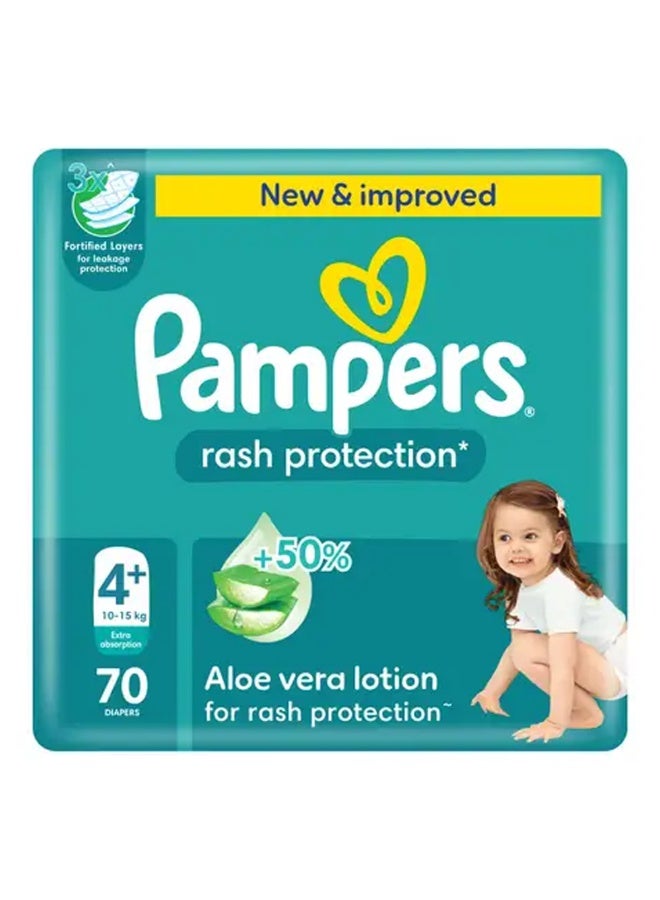 Rash Protection Size 4+, 10–15 kg Giant Pack, 70 Diapers