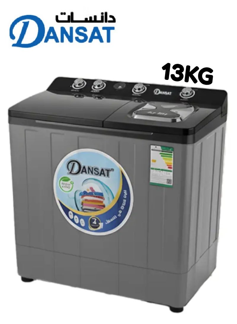 Dansat Twin-Tub Washing Machine – 13 kg 13 kg DAN14TW silver