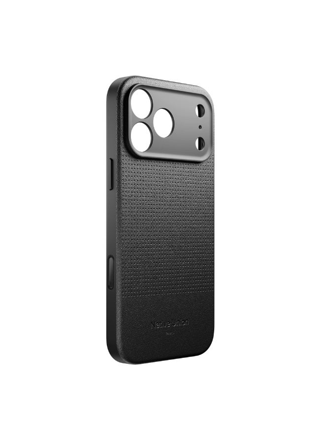 Native Union iPhone 17 Pro MagSafe Case ACTIVE 2.0, 10-Ft Drop Protection Premium Leather & TPU Cover Case, Slim & Thin, Raised Camera Bezel, Wireless Charging Compatible - Black - Image 4