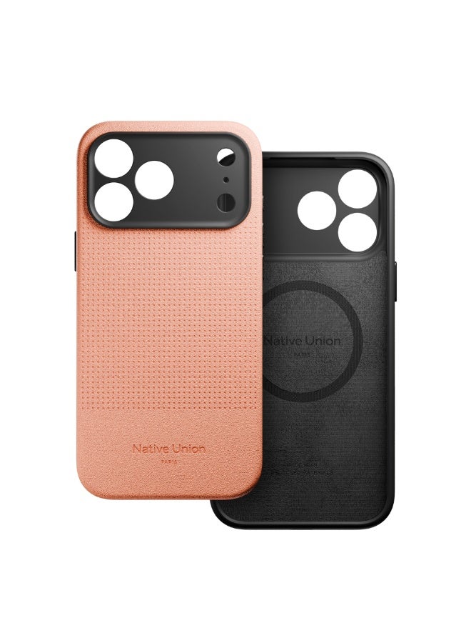 Native Union iPhone 17 Pro MagSafe Case ACTIVE 2.0, 10-Ft Drop Protection Premium Leather & TPU Cover Case, Slim & Thin, Raised Camera Bezel, Wireless Charging Compatible - Apricot - Image 1