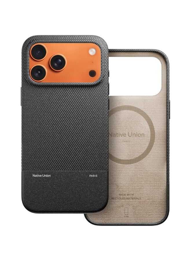 Native Union iPhone 17 Pro Max MagSafe Case RE CLASSIC, 6-Ft Drop Protection Premium Leather Cover Case, Slim & Thin, Raised Camera Bezel, Wireless Charging Compatible - Black - Image 1