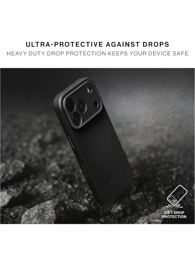 ناتيف يونيون حافظة آيفون 17 إير ماغسيف ACTIVE 2.0، حماية من السقوط حتى 10 أقدام، غلاف جلد فاخر وTPU، نحيف ورقيق، حواف كاميرا مرتفعة، متوافق مع الشحن اللاسلكي - أسود - Image 3