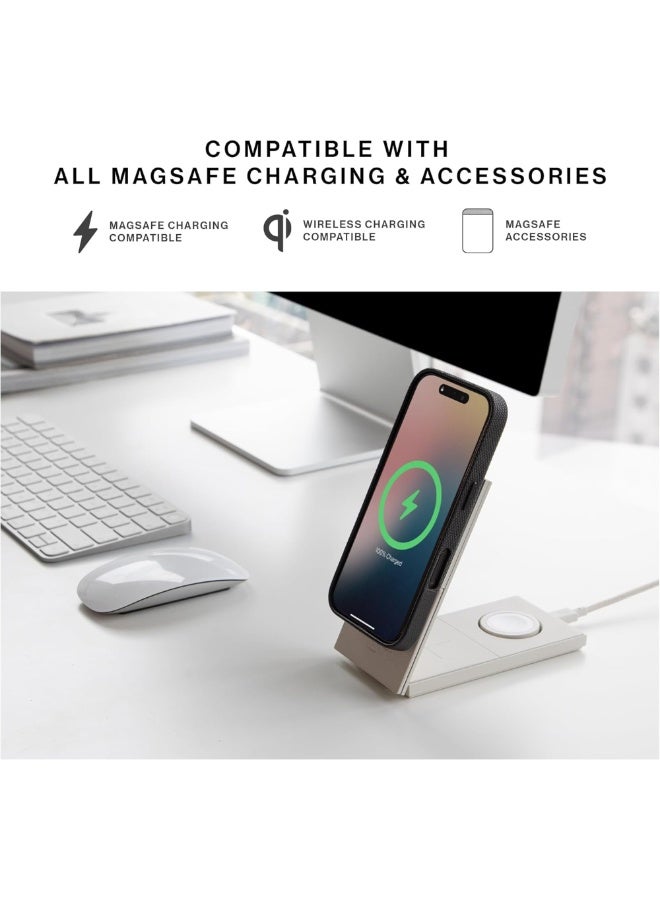 Native Union iPhone 17 Pro MagSafe Case RE CLASSIC, 6-Ft Drop Protection Premium Leather Cover Case, Slim & Thin, Raised Camera Bezel, Wireless Charging Compatible - Slate Green - Image 3