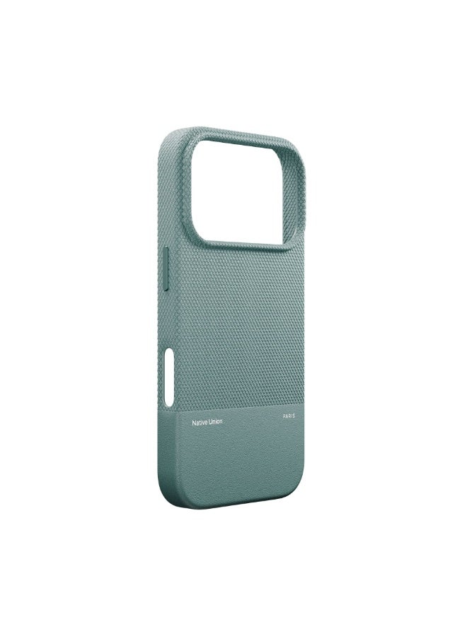 Native Union iPhone 17 Pro MagSafe Case RE CLASSIC, 6-Ft Drop Protection Premium Leather Cover Case, Slim & Thin, Raised Camera Bezel, Wireless Charging Compatible - Slate Green - Image 4