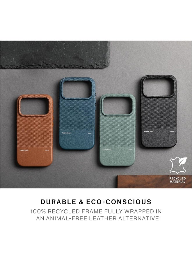 Native Union iPhone 17 Pro MagSafe Case RE CLASSIC, 6-Ft Drop Protection Premium Leather Cover Case, Slim & Thin, Raised Camera Bezel, Wireless Charging Compatible - Navy - Image 2