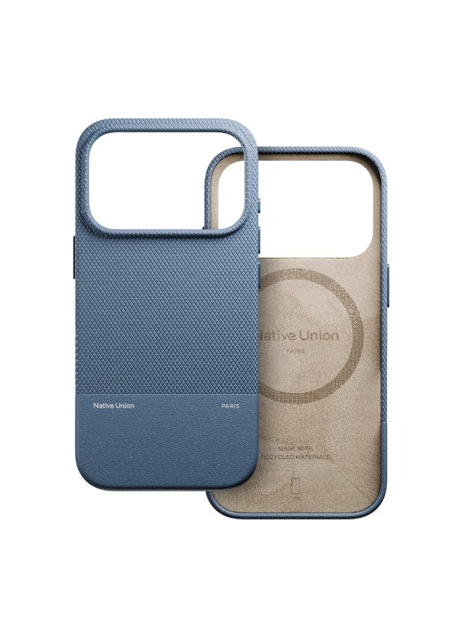 Native Union iPhone 17 Pro MagSafe Case RE CLASSIC, 6-Ft Drop Protection Premium Leather Cover Case, Slim & Thin, Raised Camera Bezel, Wireless Charging Compatible - Navy - Image 1