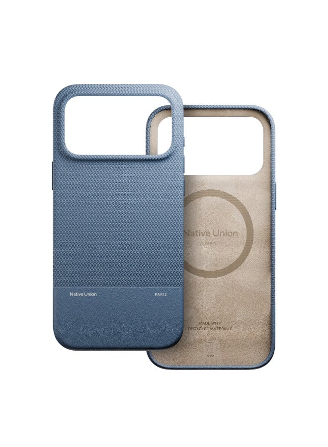 Native Union iPhone 17 Pro Max MagSafe Case RE CLASSIC, 6-Ft Drop Protection Premium Leather Cover Case, Slim & Thin, Raised Camera Bezel, Wireless Charging Compatible - Navy - Image 1