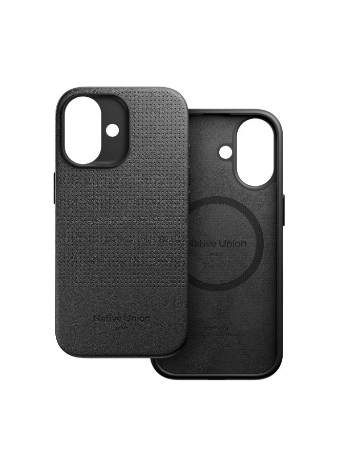 Native Union iPhone 17 MagSafe Case ACTIVE 2.0, 10-Ft Drop Protection Premium Leather & TPU Cover Case, Slim & Thin, Raised Camera Bezel, Wireless Charging Compatible - Black Black - Image 1