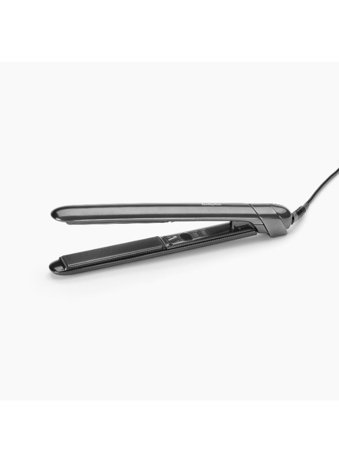 BaByliss Titanium Shine Hair Straightener 24mm Titanium Ceramic Plates with Ionic Technology, 5 Heat Settings 150–230°C, Fast Heating, Multi-Voltage Use, (ST620SDE) Gray 17.5x8.9x32.4cm - Image 1