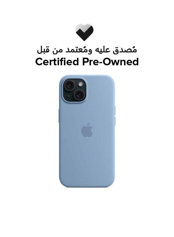ابل  Certified Pre Owned - iPhone 15 Silicone Case with MagSafe Winter Blue - Image 1