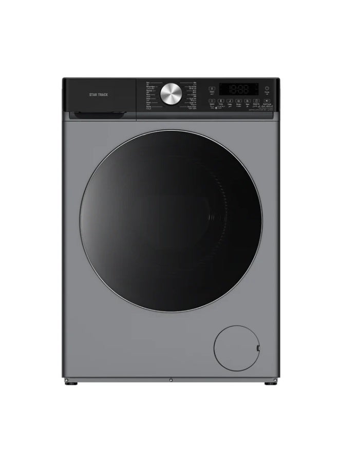 STAR TRACK 9KG Front Load Washing Machine | 14 Programs, BLDC Inverter Motor, 1400 RPM Max Spin Speed, 5-Star UAE Energy Rated, Fully Automatic Washer for Medium Families with Duvet & Sports Cycles 9 kg SW-900ATT2-AZ Grey - Image 1