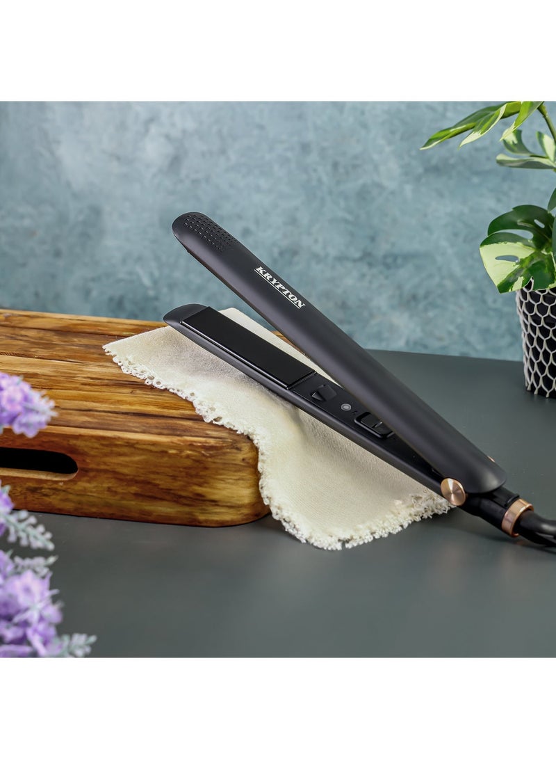 كريبتون مكواة شعر KNH6564 | لوحة سيراميك، عنصر تسخين 33 واط، قفل سفر ومؤشر LED | تصفيف سلس للصالة والمنزل | أسود | ضمان لمدة سنتين - Image 3