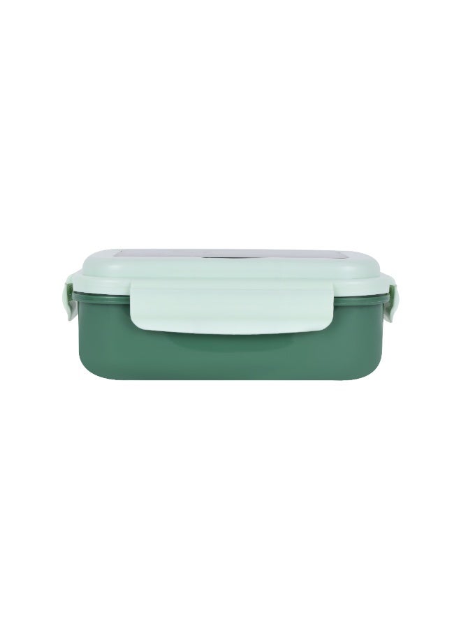 Royalford Plastic Lunch Box with Cutlery- RF12905/ 700 ml and 200 ml, Rectangle Tiffin Boxes with Airtight Lid, Fork and Spoon Assorted - Image 1