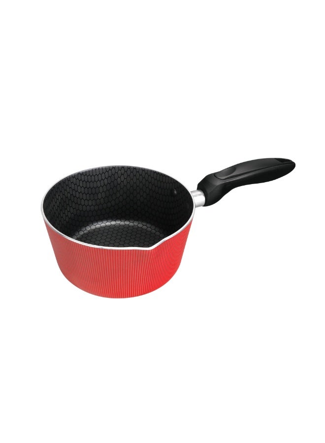 Royalford 18x9 cm Scarlet Honeycomb Milk Pan- RF12897/ Aluminum Body with Nonstick Coating, Stylish Design with Bakelite Handle - Image 1