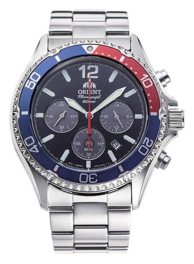 ORIENT Men's ORIENT Sport Mako Solar Chrono RA-TX0201L10B - Stainless Steel Male Solar Chronograph - Image 1