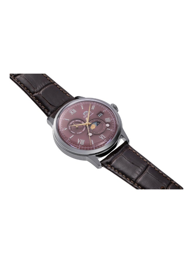 أورينت ساعة ORIENT كلاسيك بامبينو شمس وقمر RA-AK0807R - جلد للذكور ميكانيكية 3 عقارب - Image 4