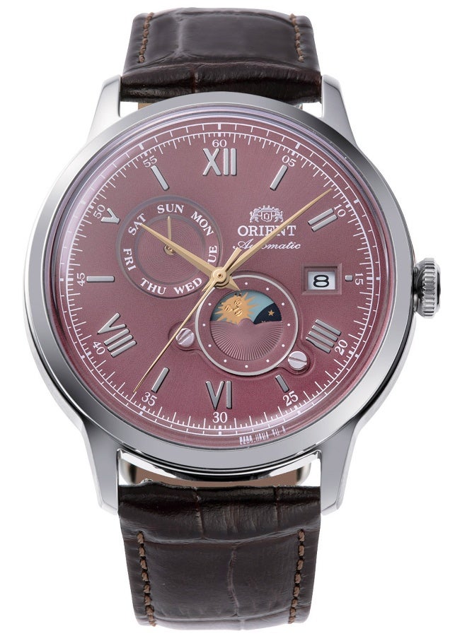 أورينت ساعة ORIENT كلاسيك بامبينو شمس وقمر RA-AK0807R - جلد للذكور ميكانيكية 3 عقارب - Image 1