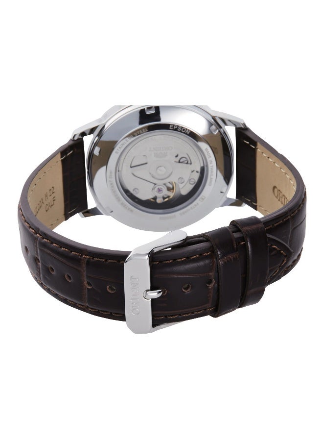 أورينت سيمفونية معاصرة III RA-AC0F07S - ساعة ميكانيكية جلدية للرجال بثلاثة عقارب - Image 2