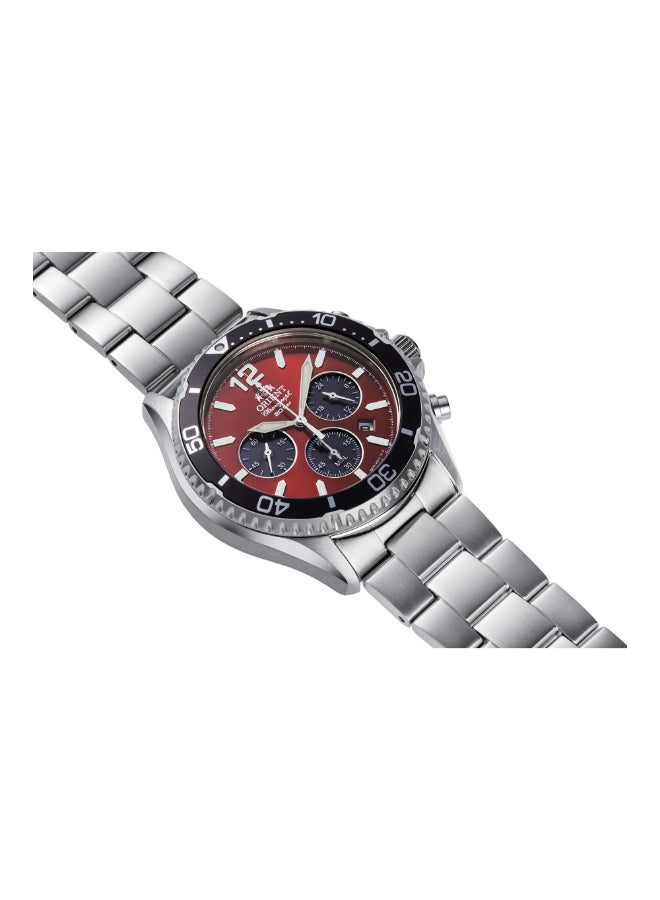 أورينت ساعة ORIENT سبورت ماكو سولار كرونو RA-TX0207R10B - كرونوغراف شمسية من الفولاذ المقاوم للصدأ للذكور - Image 4