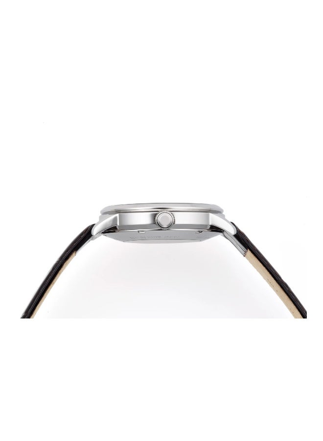 أورينت كلاسيك أوبن هارت AG02005W - ميكانيكي جلد للذكور 3 عقارب - Image 2