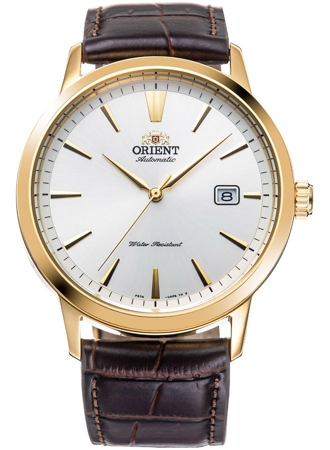 أورينت سيمفونية معاصرة III RA-AC0F04S - ساعة ميكانيكية جلدية للرجال بثلاثة عقارب - Image 1