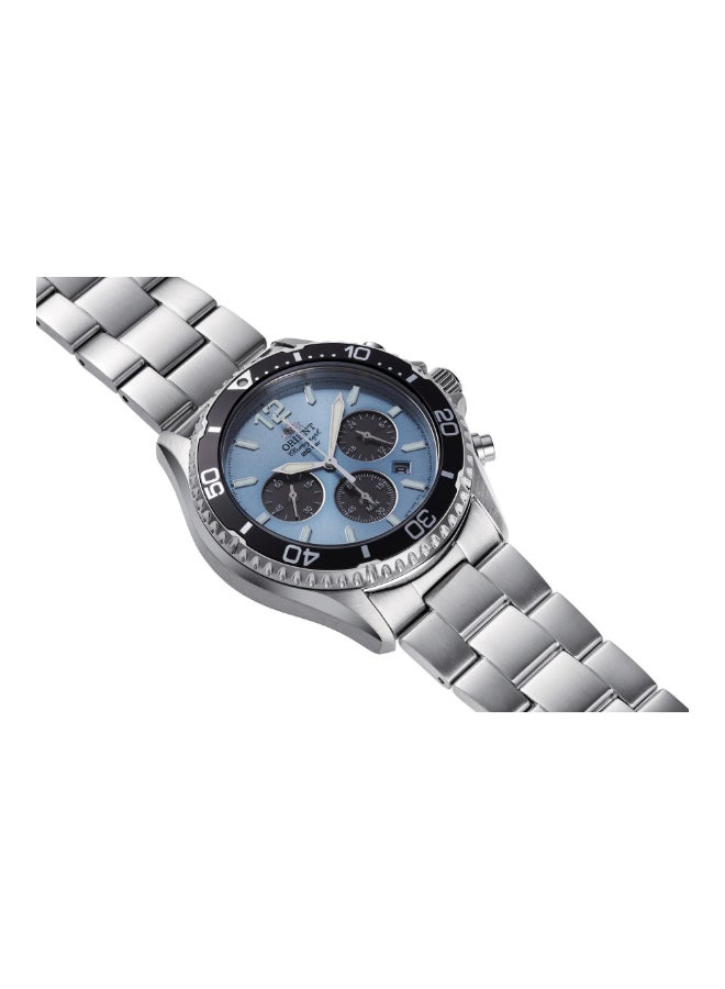 أورينت ساعة ORIENT سبورت ماكو سولار كرونو RA-TX0206L10B - كرونوغراف شمسية من الفولاذ المقاوم للصدأ للذكور - Image 4