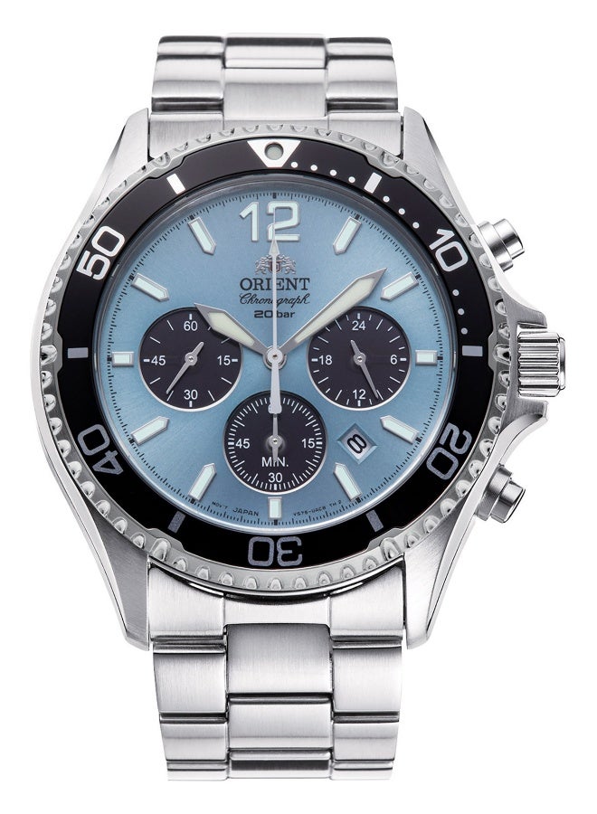 أورينت ساعة ORIENT سبورت ماكو سولار كرونو RA-TX0206L10B - كرونوغراف شمسية من الفولاذ المقاوم للصدأ للذكور - Image 1