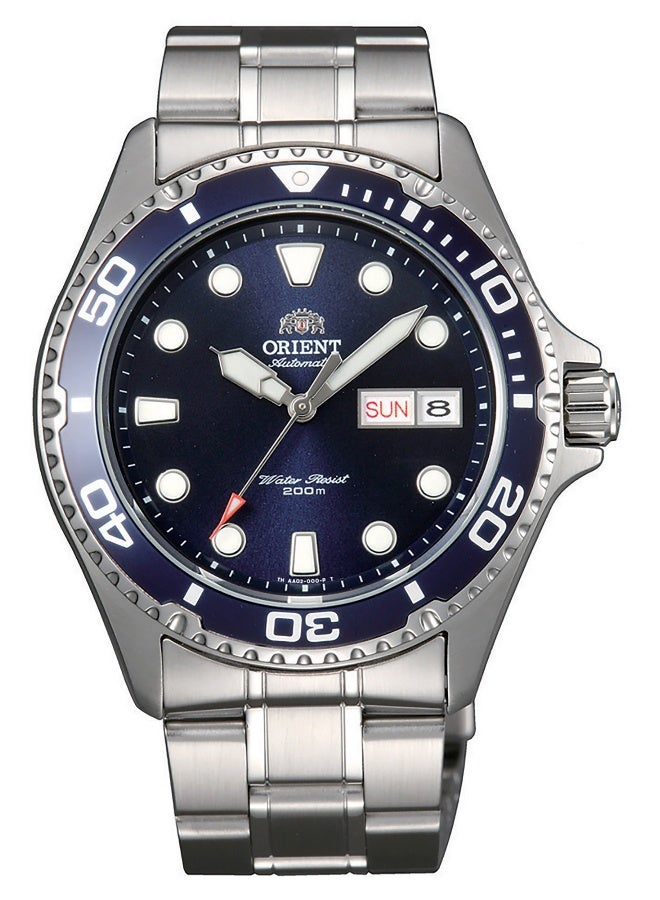 ساعة ORIENT الرياضية Mako 2 و Ray 2 AA02005D - ميكانيكية للذكور من الفولاذ المقاوم للصدأ 3 عقارب