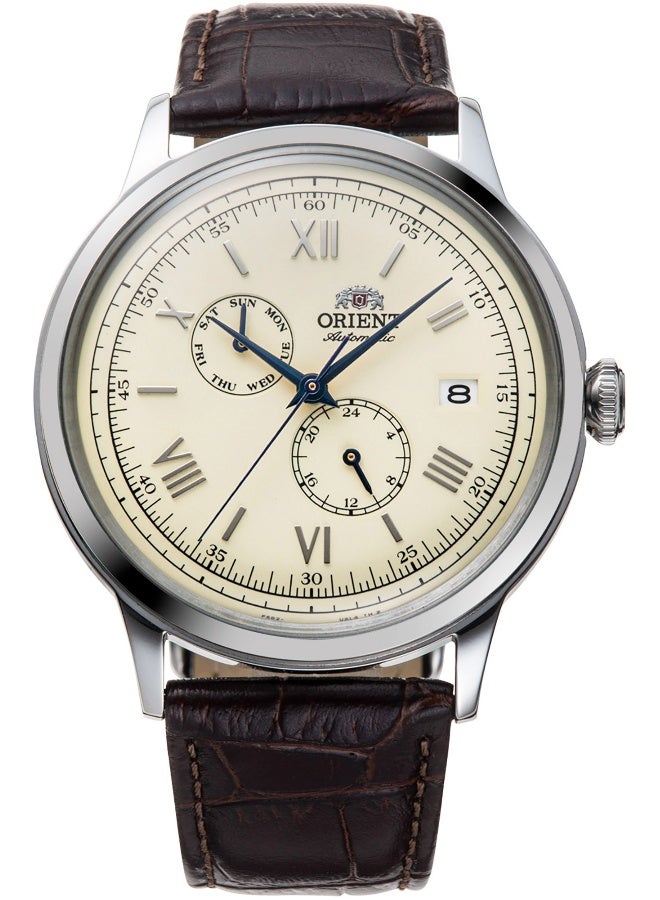 ORIENT Men's ORIENT Classic Bambino V8 RA-AK0702Y - Leather Male Mechanical 3 hands - Image 1